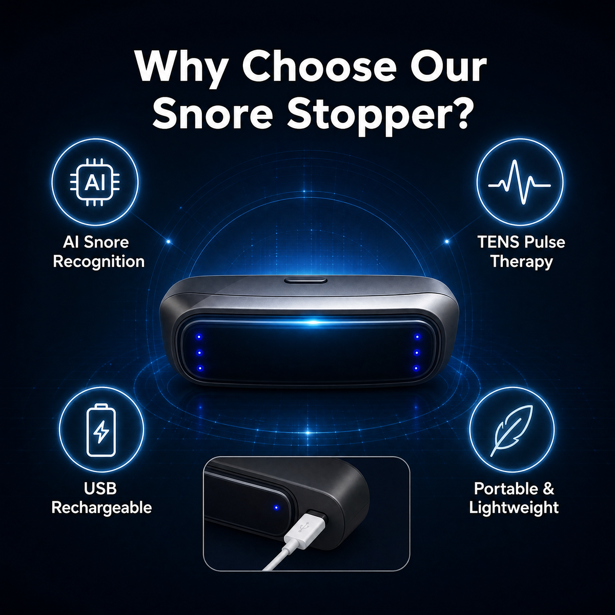🔥 Limited-Time 50% Off Special 🎁 Smart Pulse Anti-Snoring Device