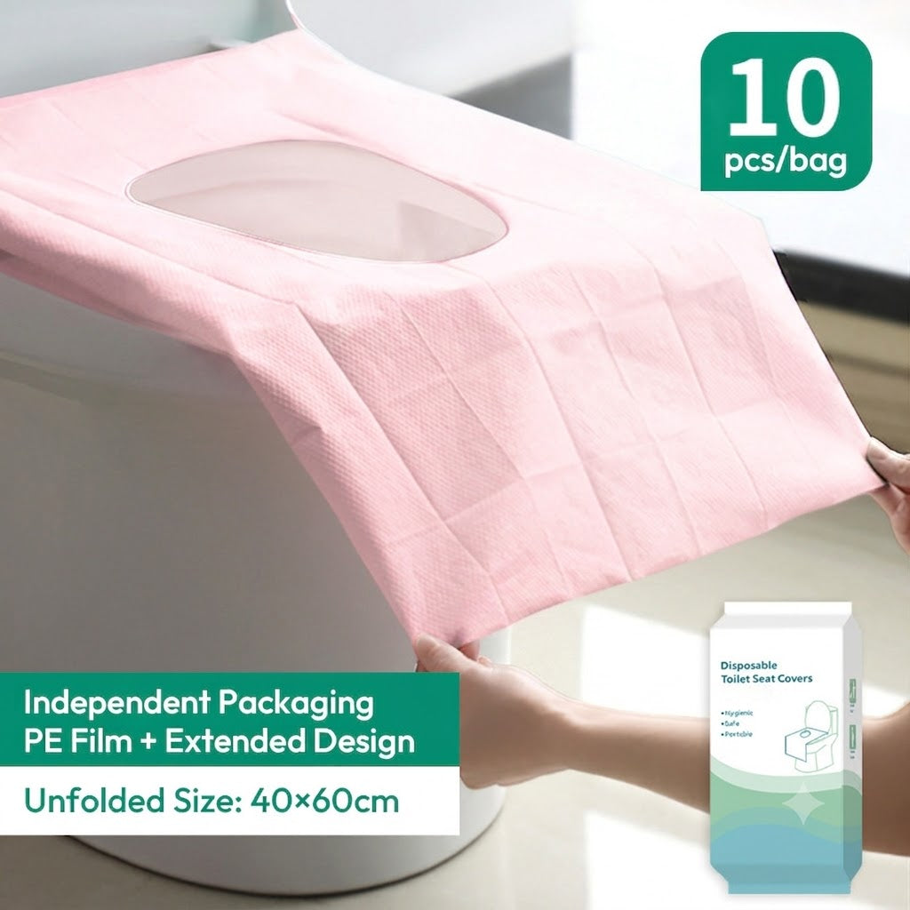 🧻Disposable Waterproof Toilet Seat Covers – Stay Clean, Comfortable & Protected Anywhere