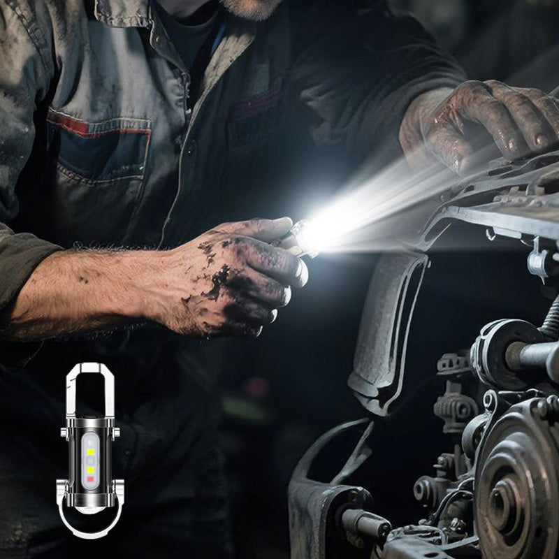 🏆🔥 Buy 1 Get 1 Free 🎁 Portable Rechargeable Keychain Flashlight | USB Rechargeable | Ultra-Bright Strobe