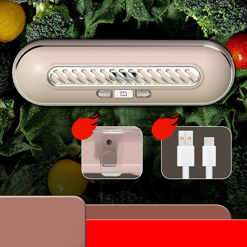 🧊 Portable Rechargeable Fridge Sterilizer – Reduce Odors & Keep Food Fresh