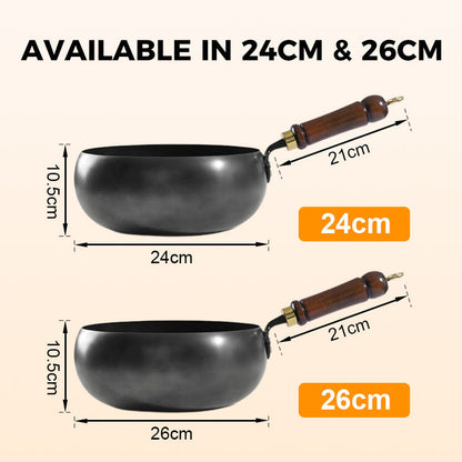 ⏳ Half price today! Professional-grade uncoated iron wok