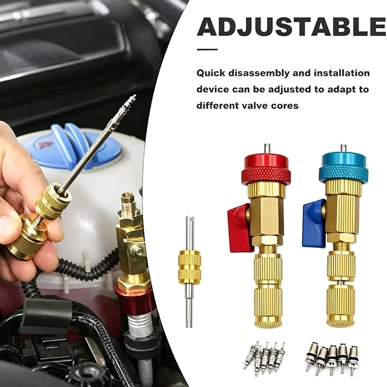 ❄️ Restore Your Car A/C Cooling Fast with R134a Valve Core Tool Kit