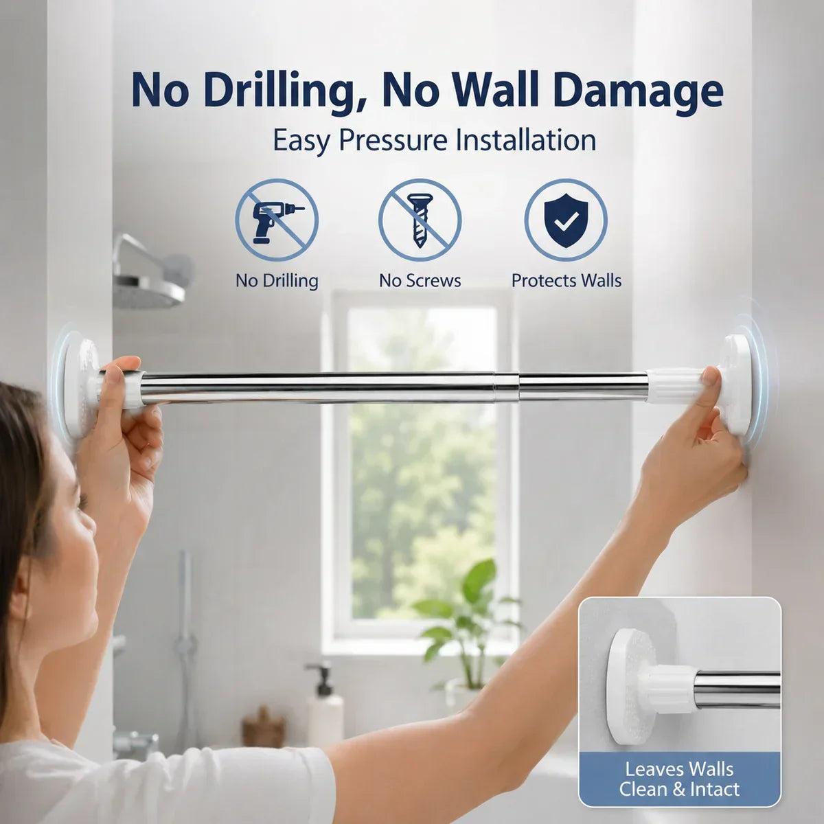 ✨Limited-time 50% off adjustable rod without drilling