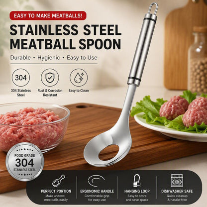 🔥BUY 1 GET 1 FREE🥩 304 Stainless Steel Meatball Maker Spoon 🥄 Make Perfectly Round And Uniform Meatballs In Seconds No Mess No Sticky Hands
