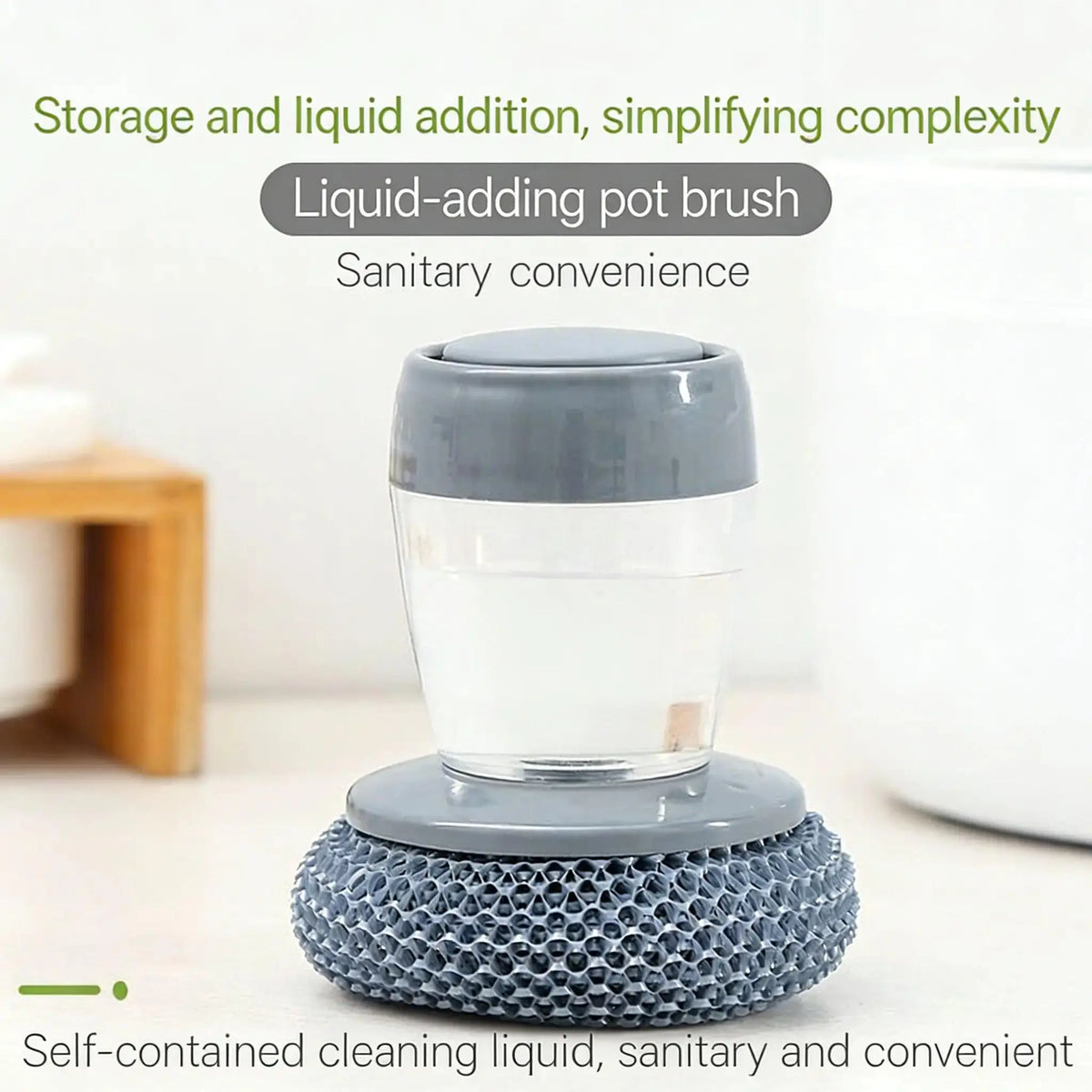 🔥Buy 1 Get 1 Free🔥Multifunctional Kitchen Pot Scrubber With Soap Dispenser For Easy Dish Cleaning