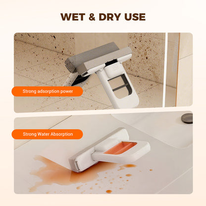 🔥Buy 1 Get 1 Free🧽Mini Desktop Mop Compact Tabletop Cleaning Tool With Reusable Microfiber Pad For Quick Dust Crumb And Spill Cleanup