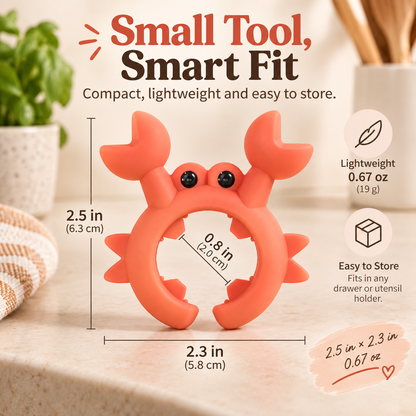 🔥Buy 1 Get 1 Free🦀 Cute Crab Silicone Utensil Holder & Pot Lid Lifter – Heat Resistant Kitchen Gadget🍲