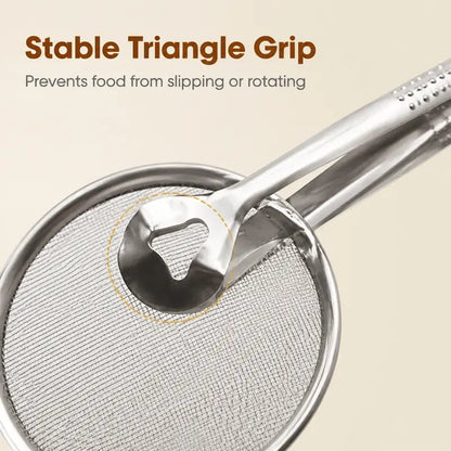 🔥Buy 1 Get 1 Free🎁2-in-1 Stainless Steel Frying Filter Tongs – Clip, Drain & Serve Easily