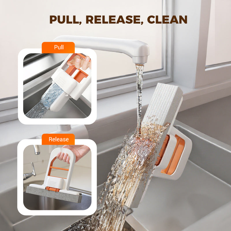 🔥Buy 1 Get 1 Free🧽Mini Desktop Mop Compact Tabletop Cleaning Tool With Reusable Microfiber Pad For Quick Dust Crumb And Spill Cleanup