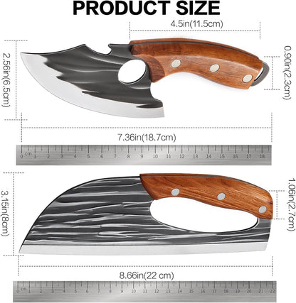 ✨Professional Hand Forged Chef Knife & Cleaver Set