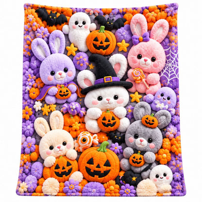 🧸 Plush Bear Flower Blanket, Ins Macaron Color Cozy Throw Blanket, Soft Fluffy Lightweight Blanket for Sofa, Bed, Home Decor & Gift