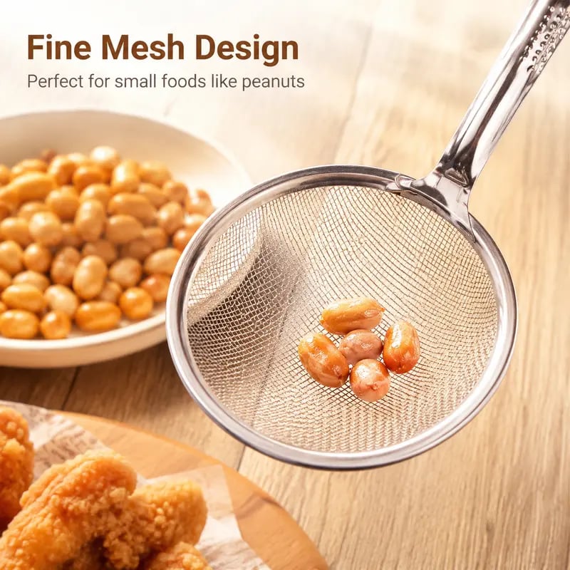 🔥Buy 1 Get 1 Free🎁2-in-1 Stainless Steel Frying Filter Tongs – Clip, Drain & Serve Easily