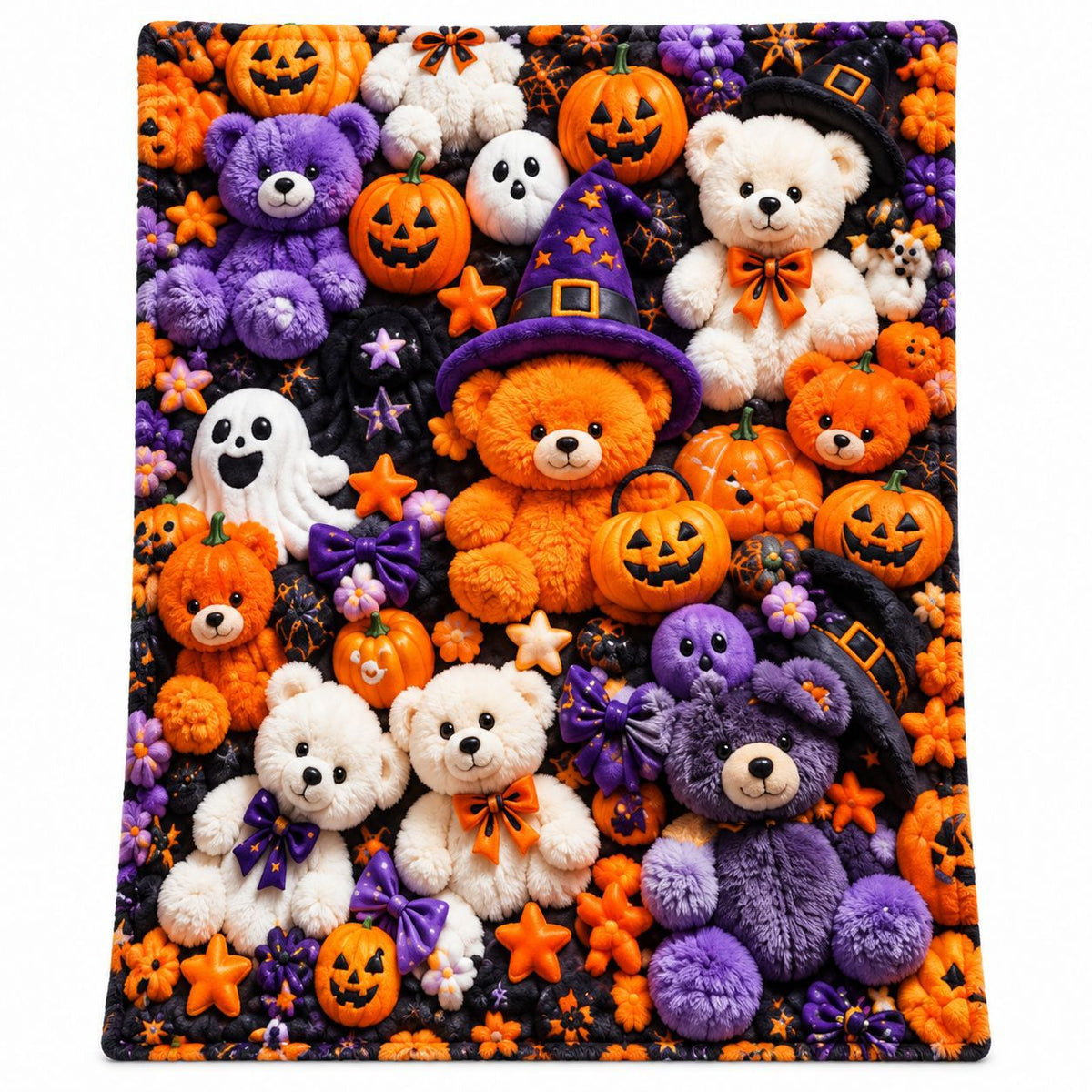 🧸 Plush Bear Flower Blanket, Ins Macaron Color Cozy Throw Blanket, Soft Fluffy Lightweight Blanket for Sofa, Bed, Home Decor & Gift