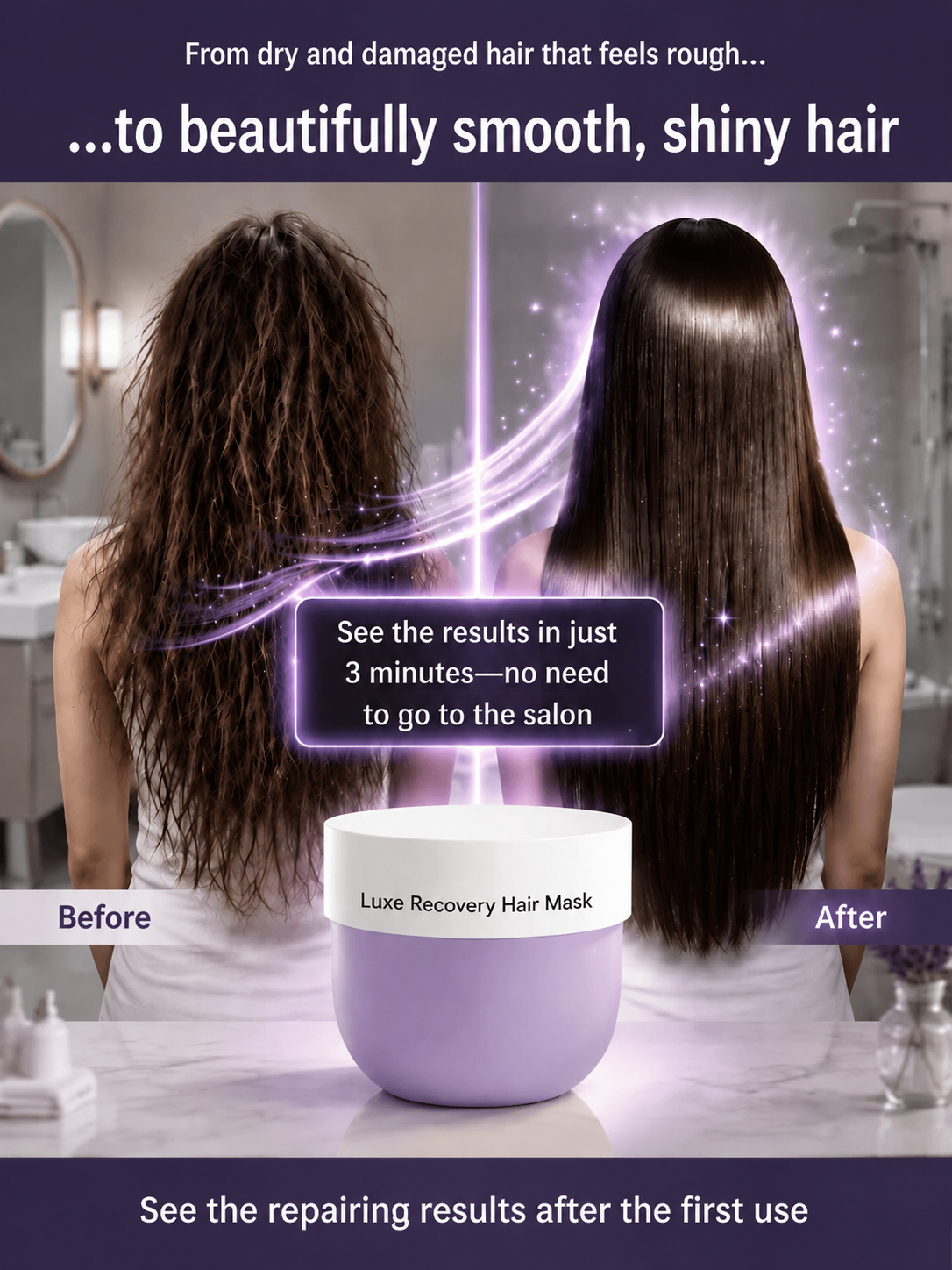 ✨Deep Repair Hair Mask For Dry Damaged Hair And A Softer Smoother Finish