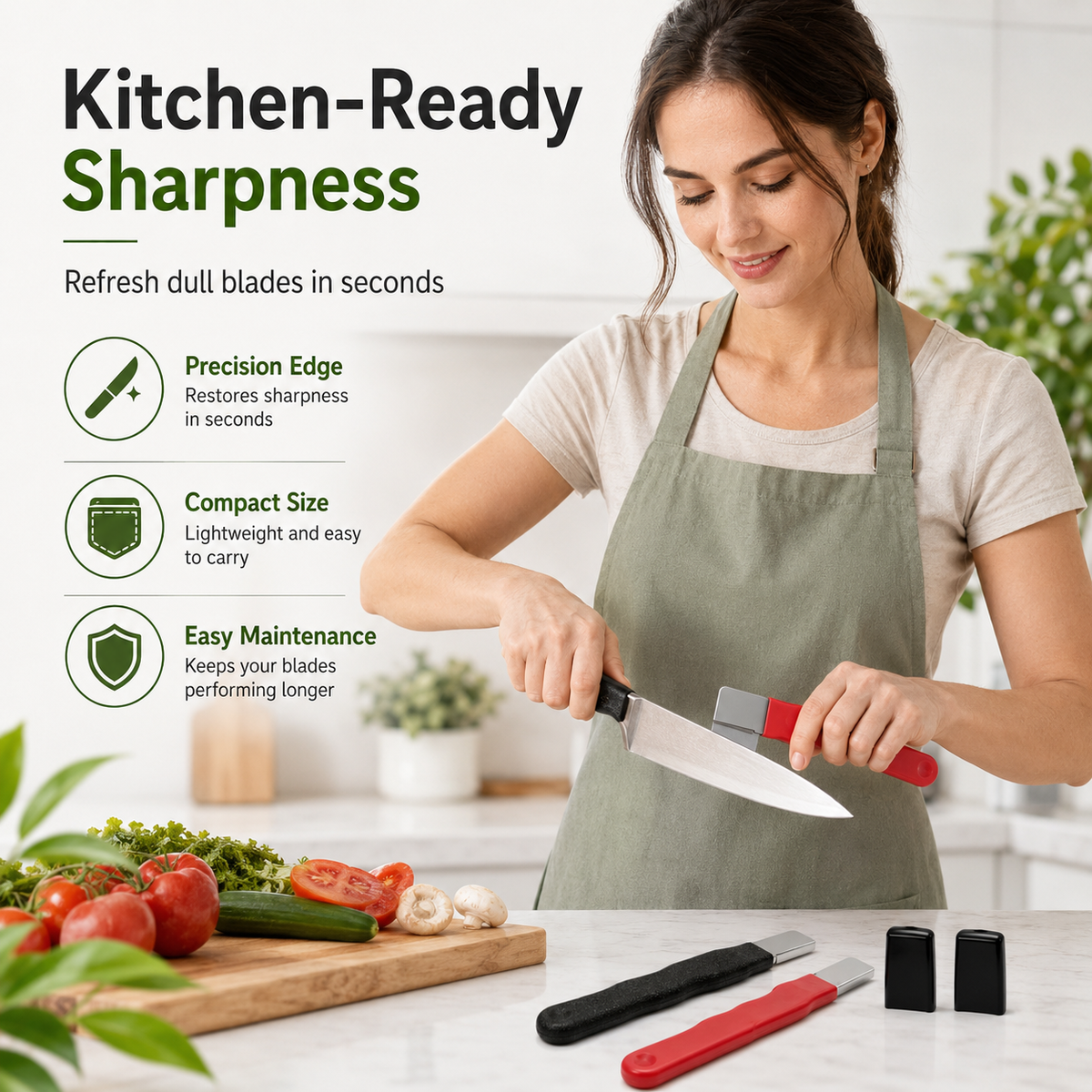 🔥 Buy 1 Get 1 Free🔪 Professional Kitchen Knife Sharpener – Easy Fast And Precise Blade Sharpening Tool For Home Cooking