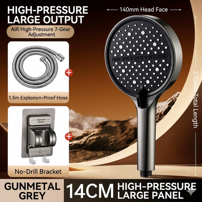 🔥50%off  High-pressure shower with adjustable spray – 15 cm panel and 7 modes for an ultimate shower experience! 🚿✨
