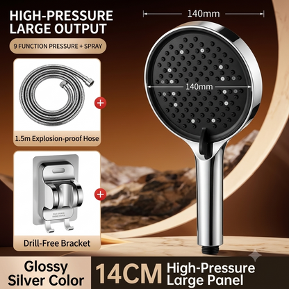 🔥50%off  High-pressure shower with adjustable spray – 15 cm panel and 7 modes for an ultimate shower experience! 🚿✨