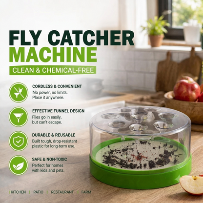 🦟Reusable Fly Trap – No Electricity, No Chemicals, Safe For Kids & Pets