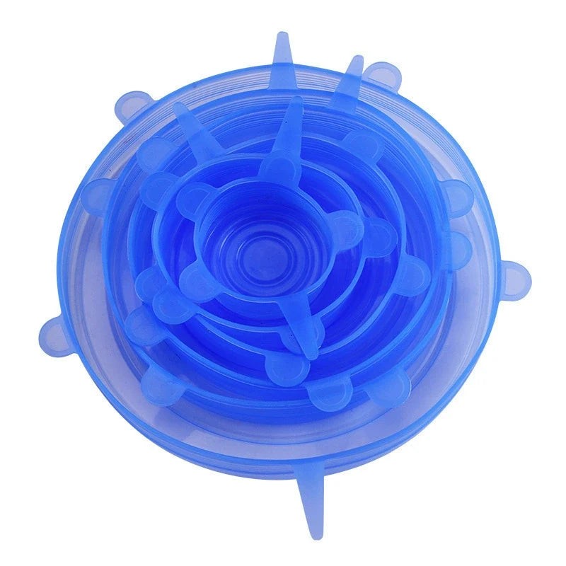 🔥 Buy 1 Get 1 Free🔥 6 Pack Silicone Stretch Lids Reusable Leak Proof Food Covers For Bowls Cups Plates And Food Storage