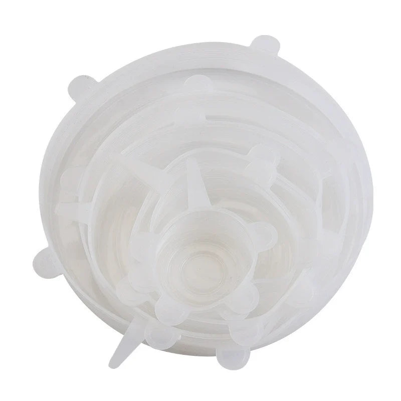 🔥 Buy 1 Get 1 Free🔥 6 Pack Silicone Stretch Lids Reusable Leak Proof Food Covers For Bowls Cups Plates And Food Storage