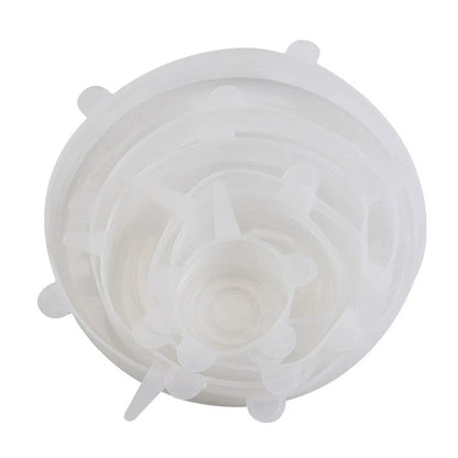 🔥 Buy 1 Get 1 Free🔥 6 Pack Silicone Stretch Lids Reusable Leak Proof Food Covers For Bowls Cups Plates And Food Storage