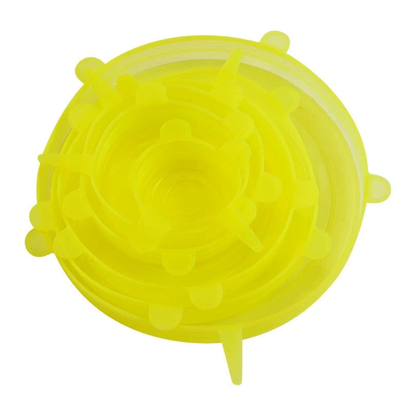 🔥 Buy 1 Get 1 Free🔥 6 Pack Silicone Stretch Lids Reusable Leak Proof Food Covers For Bowls Cups Plates And Food Storage