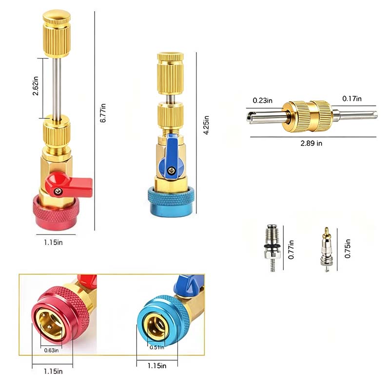 ❄️ Restore Your Car A/C Cooling Fast with R134a Valve Core Tool Kit