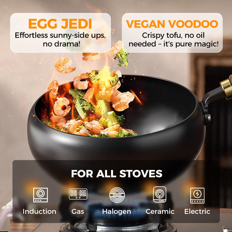 ⏳ Half price today! Professional-grade uncoated iron wok