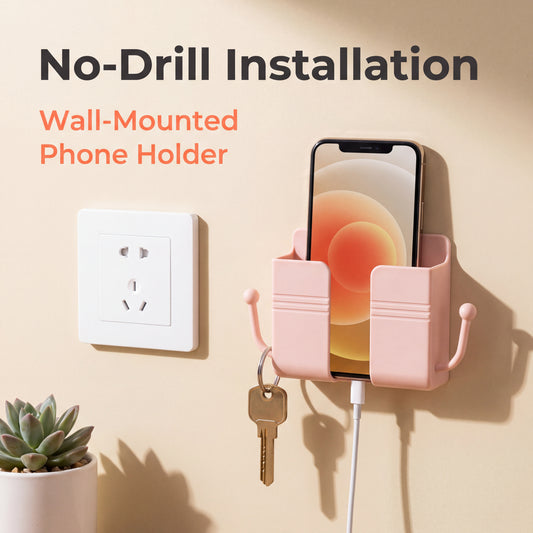 🔥Buy 1 Get 1 Free🔥Wall Mounted Phone Holder And Bedside Storage Organizer With Charging Stand