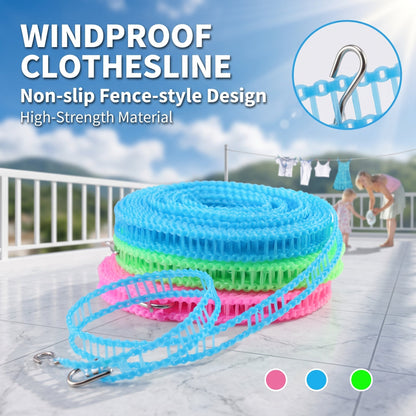 🔥Windproof Heavy Duty Clothesline That Keeps Clothes Secure In Strong Winds