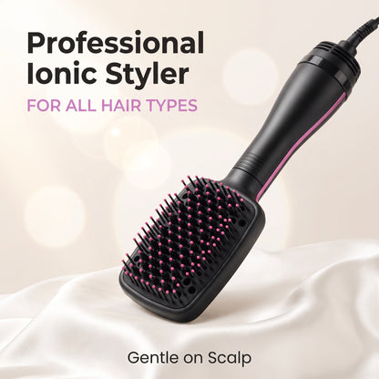 ⭐2-In-1 Automatic Hair Straightening Brush For Wet And Dry Hair