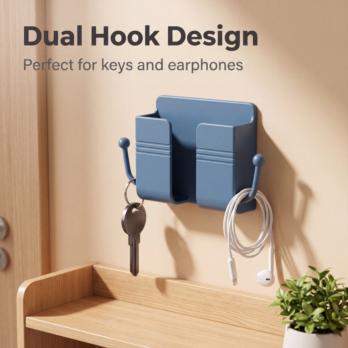 🔥Buy 1 Get 1 Free🔥Wall Mounted Phone Holder And Bedside Storage Organizer With Charging Stand
