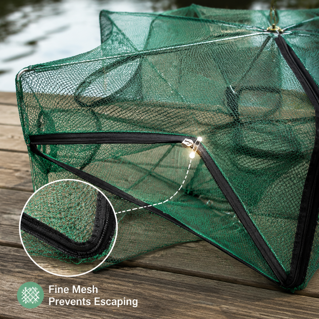 🦐🦀Automatic Foldable Fish Catcher – The Smart Trap for Bigger Catches! 🎣✨