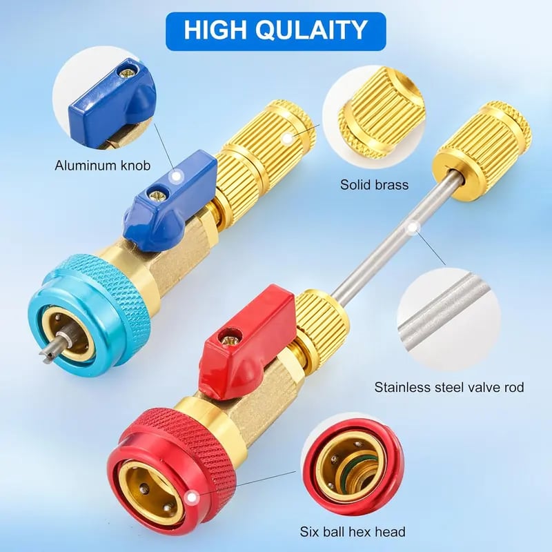 ❄️ Restore Your Car A/C Cooling Fast with R134a Valve Core Tool Kit