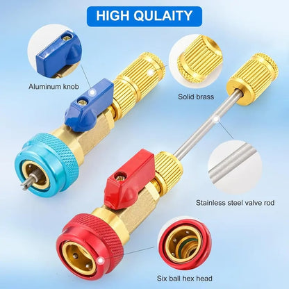 ❄️ Restore Your Car A/C Cooling Fast with R134a Valve Core Tool Kit