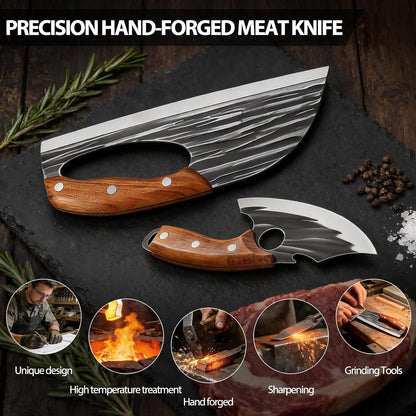 ✨Professional Hand Forged Chef Knife & Cleaver Set