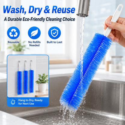 ⭐Reusable Bendable Microfiber Duster – Flexible Dust Cleaning Brush for Hard-to-Reach Areas