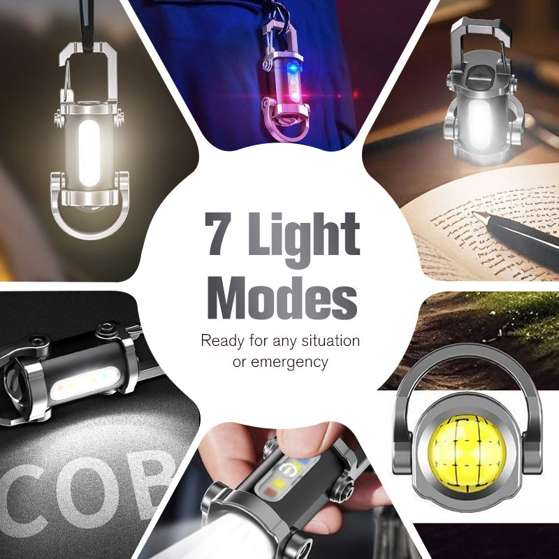 🏆🔥 Buy 1 Get 1 Free 🎁 Portable Rechargeable Keychain Flashlight | USB Rechargeable | Ultra-Bright Strobe