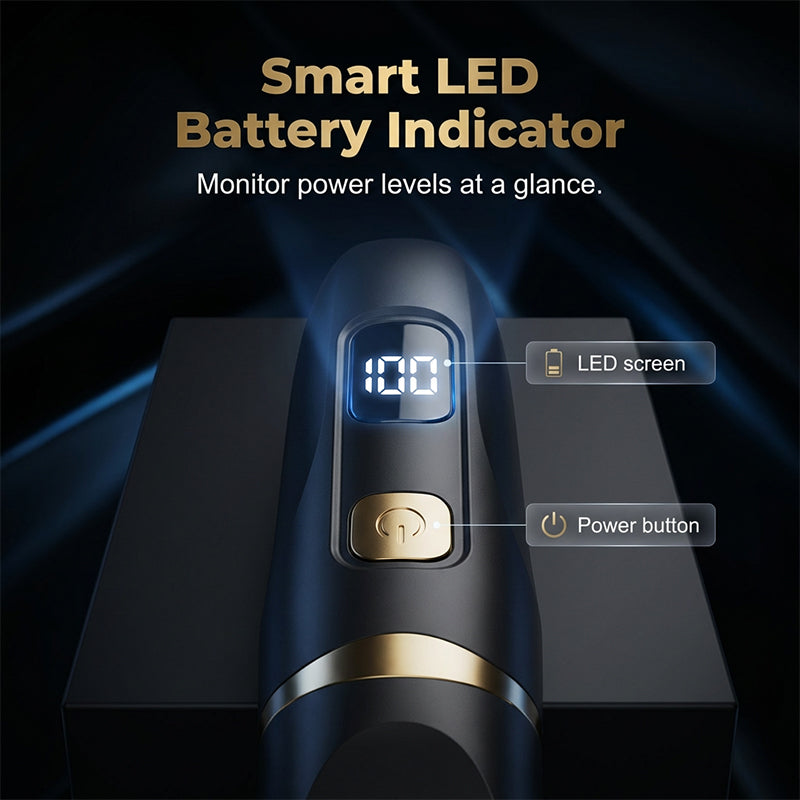 ⏳LIMITED TIME: 50% OFF! 🏆Luxe 3-in-1 Professional Men’s Grooming Set – T-Blade Trimmer, Foil Shaver & Nose Trimmer – With LED Display & USB Rechargeable