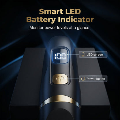⏳LIMITED TIME: 50% OFF! 🏆Luxe 3-in-1 Professional Men’s Grooming Set – T-Blade Trimmer, Foil Shaver & Nose Trimmer – With LED Display & USB Rechargeable