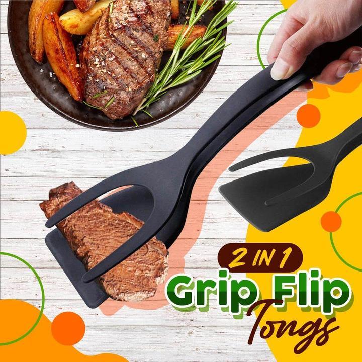 🍳🎁 Buy 1 Get 1 Free – Food-Grade Silicone Spatula Tongs 💚