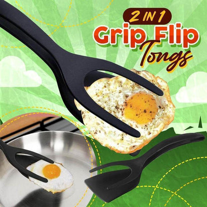 🍳🎁 Buy 1 Get 1 Free – Food-Grade Silicone Spatula Tongs 💚