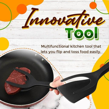 🍳🎁 Buy 1 Get 1 Free – Food-Grade Silicone Spatula Tongs 💚