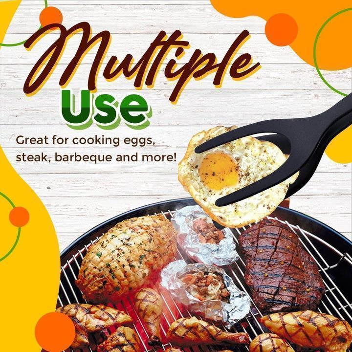🍳🎁 Buy 1 Get 1 Free – Food-Grade Silicone Spatula Tongs 💚