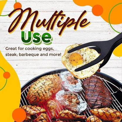 🍳🎁 Buy 1 Get 1 Free – Food-Grade Silicone Spatula Tongs 💚
