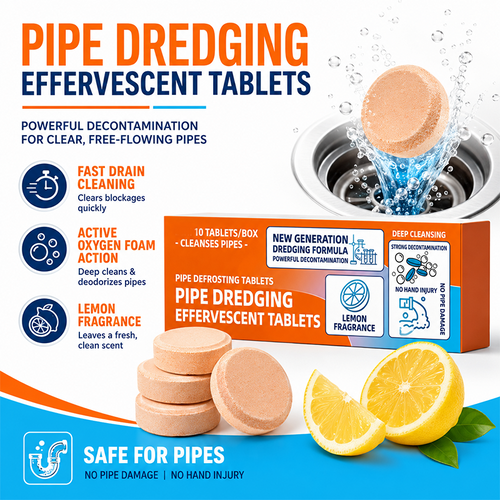 🚿 Fast-acting drain cleaning effervescent tablets– Instantly removes stubborn blockages and odors.