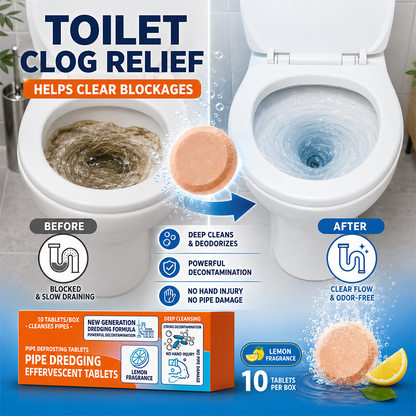 🚿 Fast-acting drain cleaning effervescent tablets– Instantly removes stubborn blockages and odors.