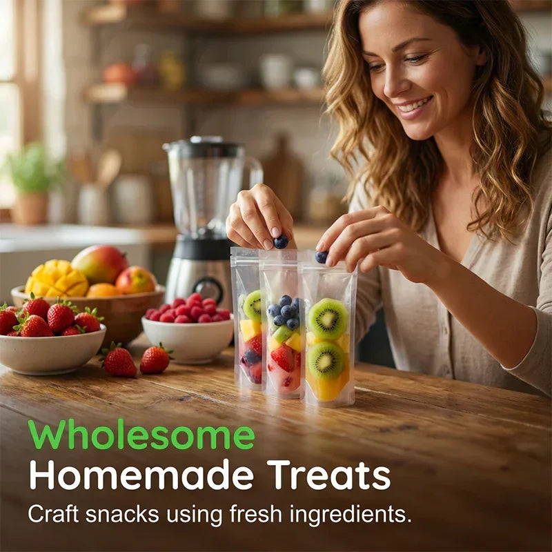 🔥Buy 1 Get 1 Free🔥DIY Zip-Seal Ice Pop Bags for Healthy Homemade Treats