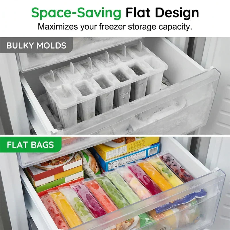 🔥Buy 1 Get 1 Free🔥DIY Zip-Seal Ice Pop Bags for Healthy Homemade Treats