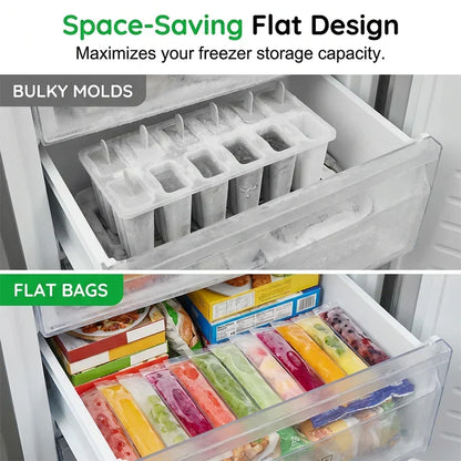 🔥Buy 1 Get 1 Free🔥DIY Zip-Seal Ice Pop Bags for Healthy Homemade Treats